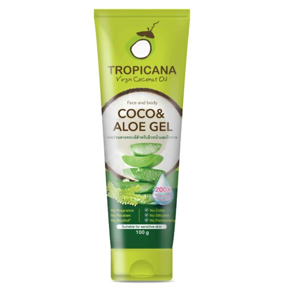 Tropicana Coconut Aloe Vera Gel for Faical and Body 100g.  Tropicana Oil |