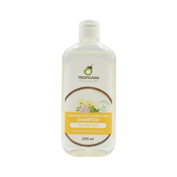 ทรอปิคานา โคโคนัท ออยลี่ แคลริฟายอิ้ง แชมพู (สำหรับผมมัน) Coconut Oily Clarfying Shampoo 290 มล.