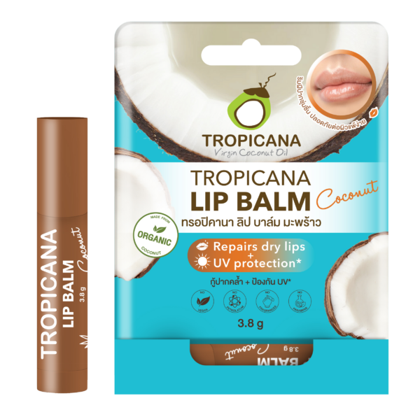 Tropicana Coconut Lip Balm Stick for Moisturiser - Coconut (Non Paraben) 3.8g