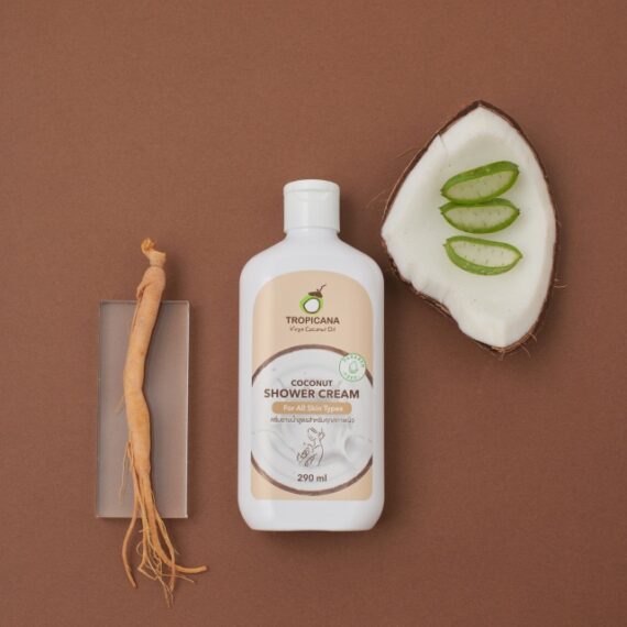 ทรอปิคานา Coconut Shower Cream For All Skin type Paraban Free 290 ML.(ครีมอาบน้ำน้ำมันมะพร้าวสูตรสำหรับทุกสภาพผิว)