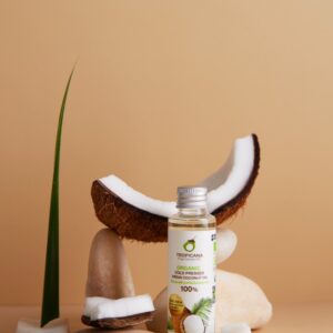 Tropicana coconut oil, cold pressed, organic, edible, size 50 ml.