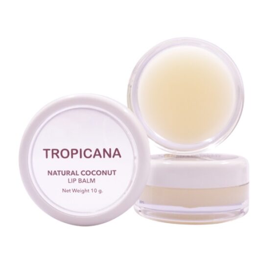 Tropicana Coconut Oil Lip Balm Tropicana, NON PRESERVATIVE formula, COCONUT DELIGHT scent, size 10 g.