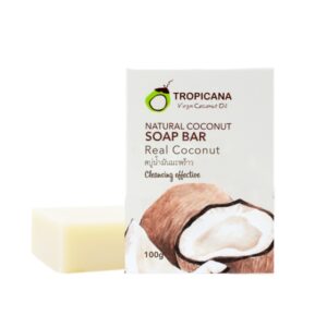 ทรอปิคานา สบู่ก้อนน้ำมันมะพร้าว Tropicana สูตร NON PRESERVATIVE กลิ่น REAL COCONUT ขนาด 100 ก._1