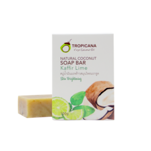 ทรอปิคานา สบู่น้ำมันมะพร้าวสมุนไพรมะกรูด Tropicana NATURAL COCONUT SOAP BAR 100 g (KAFFIR LIME) ขนาด 100 ก._1