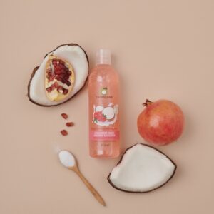 Tropicana Scrub Shower Gel Pomegranate Seed Oil Formula Coconut Daily Shower Gel Scrub Pomegranate Seed Oil 350 ml.