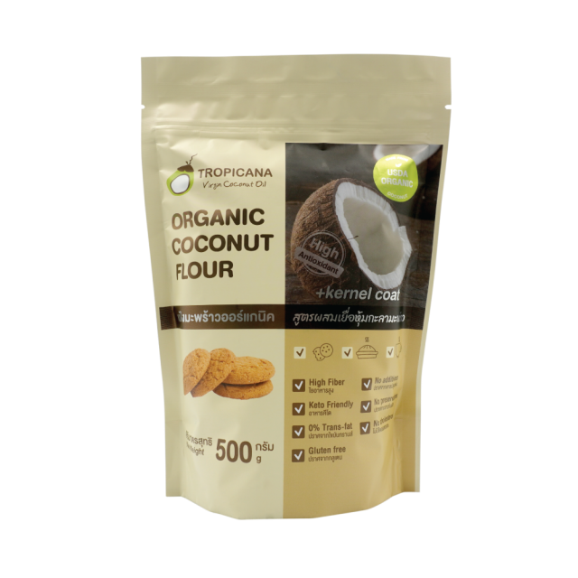 Tropicana Organic Coconut Flour (Brown) for Cooking 500g