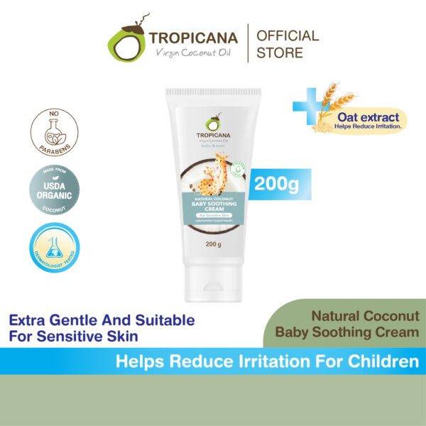 Tropicana | Natural coconut Baby Soothing Cream 200 g.
